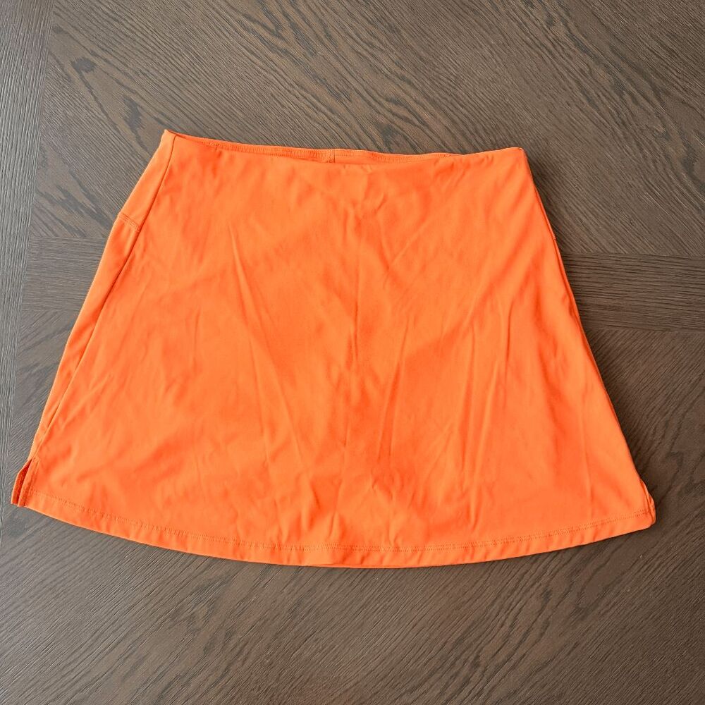 Ododos Athletic Skirt Activewear Orange Built-In Liner Shorts Quick Drying M